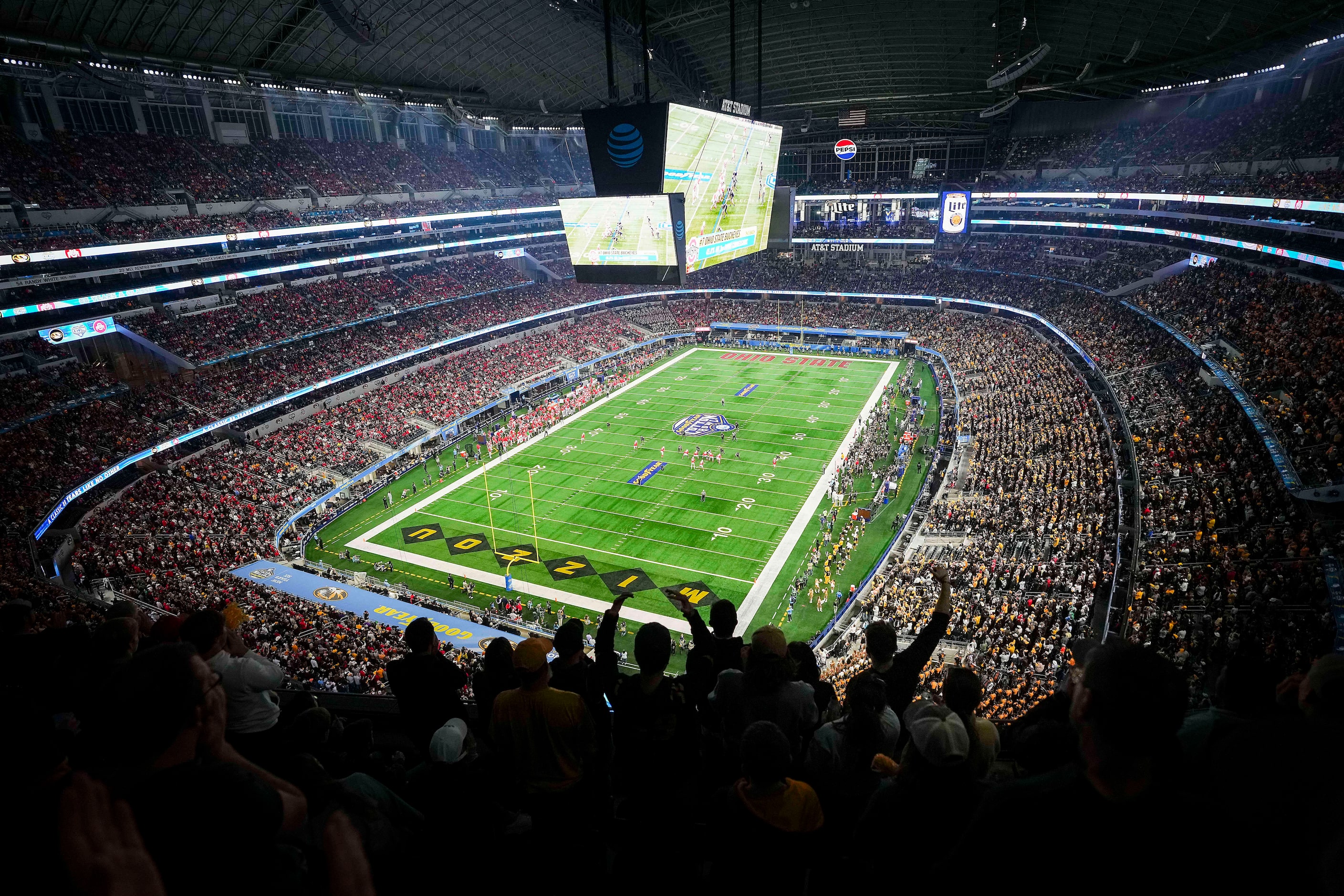 Missouri fans cheer their defense during the first half of the Goodyear Cotton Bowl Classic...