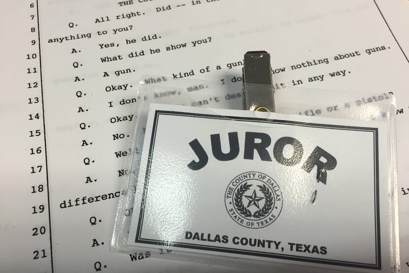 Dallas County juror badge