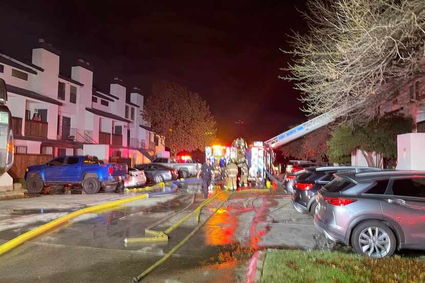 Two people were hospitalized in "critical condition" Sunday evening after an apartment fire...