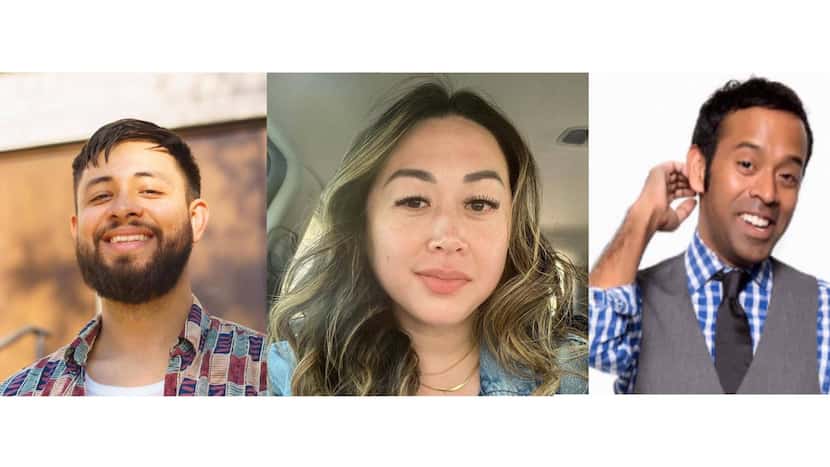 Texas comedians of color discuss how identity informs their comedy. (From left to right:...