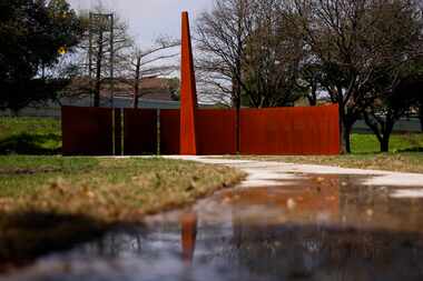 The memorial Shadow Lines by artists Shane Allbritton and Norman Lee of RE:site Studio at...