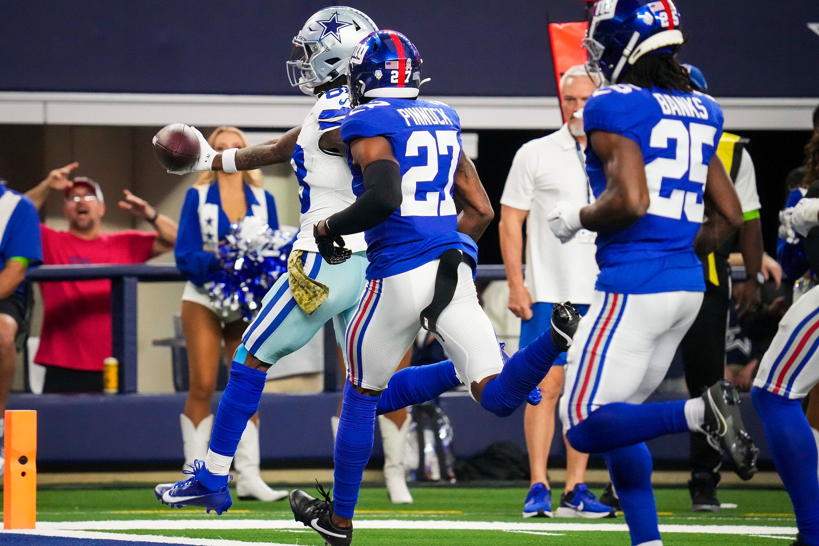 Dallas Cowboys wide receiver CeeDee Lamb (88) scores on a 14-yard touchdown run during the...