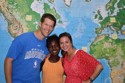From left: Clayton Kershaw, Hope and Ellen Kershaw.
