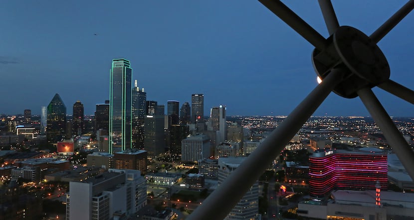 The best view of downtown Dallas is from the Geo Deck at Reunion Tower.