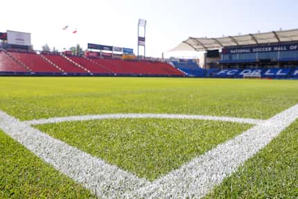 One of the four corners of Toyota Stadium, on Tuesday, May 7, 2024, in Frisco.