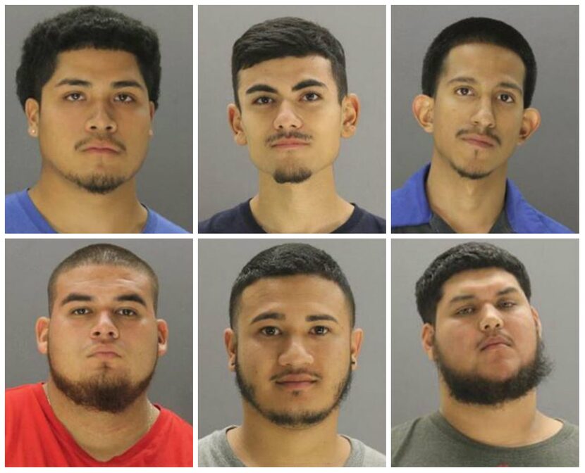 Top row, from left: Steven Hernandez, Christopher Lopez, David Lopez.Bottom row, from left:...