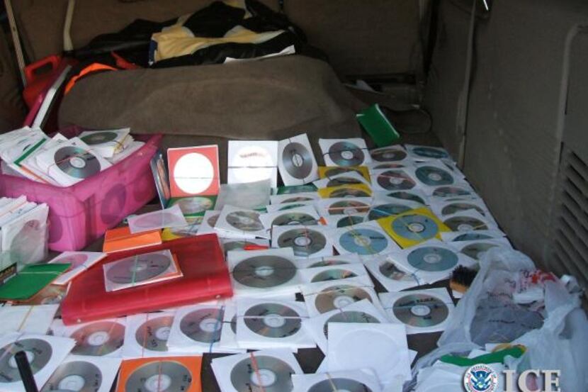 Pirated DVDs seized by Immigration and Customs Enforcement