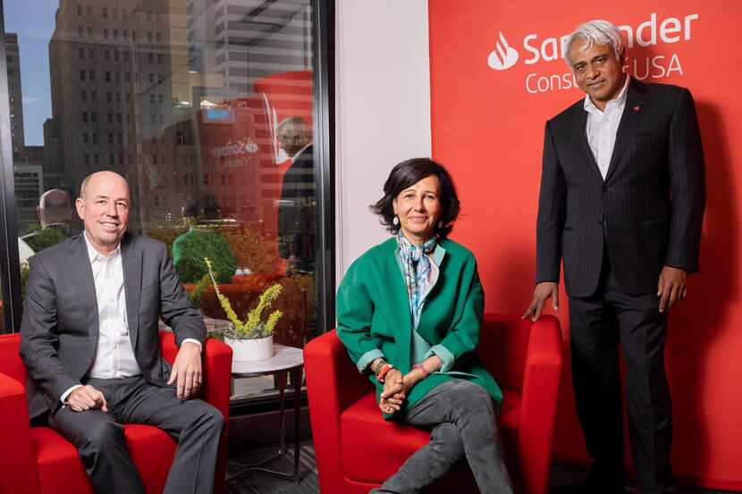 From left: Santander US CEO Tim Wennes, Santander group chairman Ana Botín and Santander...