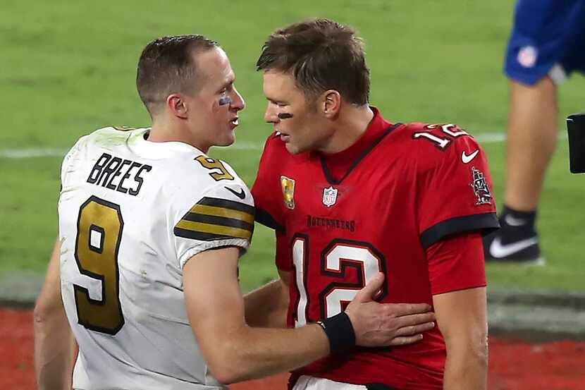 New Orleans Saints QB Drew Brees and Tampa Bay QB Tom Brady face off this weekend in the NFL...