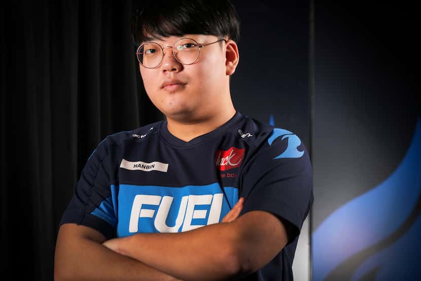 Dallas Fuel tank player Choi "Hanbin" Han-been photographed on Thursday, April 21, 2022, in...