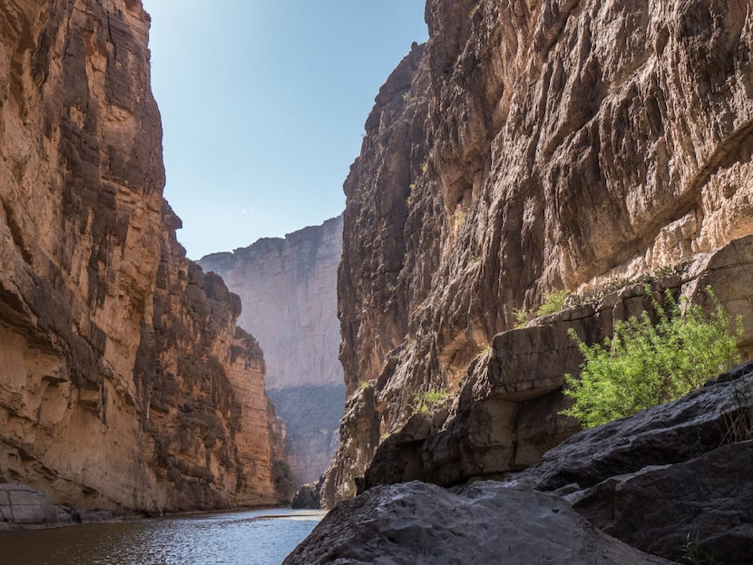 The mouth of Santa Elena Canyon, Big Bend National Park, Texas. 