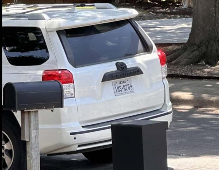 The white Toyota 4Runner involved in an attempted kidnapping Monday afternoon.