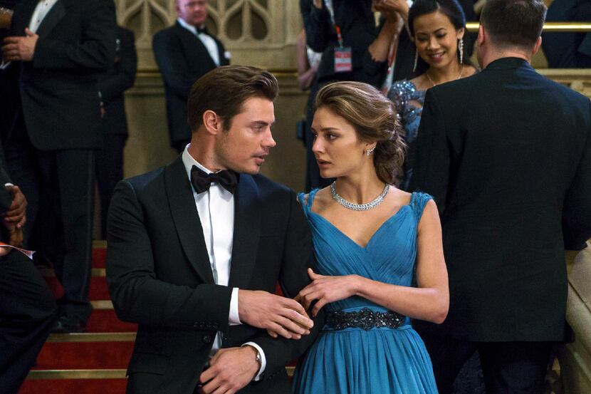 Josh Henderson as Kyle West, left, and Christine Evangelista as Megan Morrison in "The...