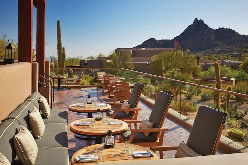 The Four Seasons Scottsdale is in the Sonoran Desert, offering views of desert landscapes.