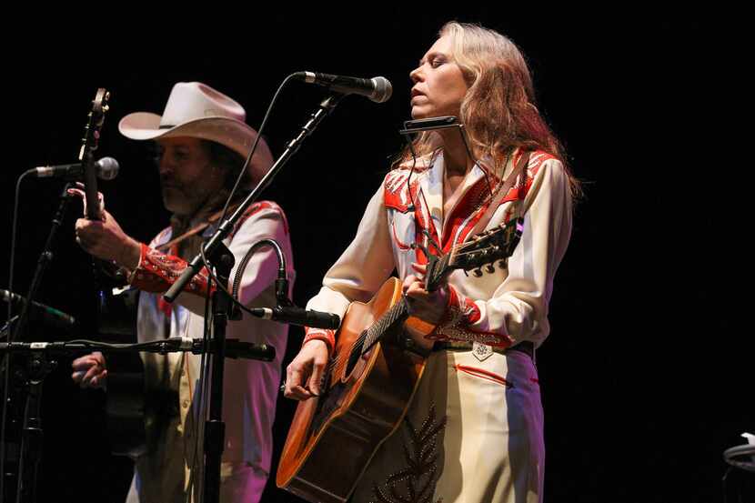 Gillian Welch performs during the 16th Annual Americana Music Festival & Conference at...
