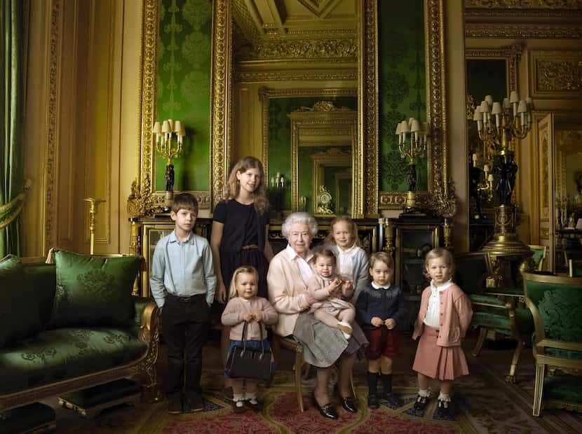  Queen Elizabeth II shared family photographs featuring her two youngest grandchildren and...