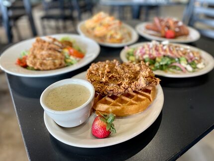 Fried chicken and waffles is one of the most celebrated dishes on the menu at Jonathon's.