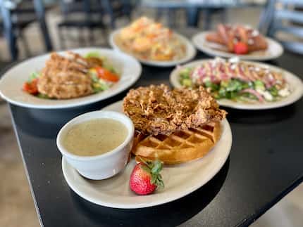 Fried chicken and waffles is one of the most celebrated dishes on the menu at Jonathon's.
