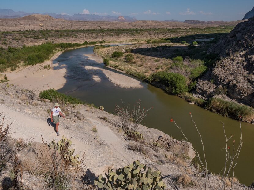 Dianne Leeth hikes the Santa Elena Canyon Trail in Big Bend National Park. 