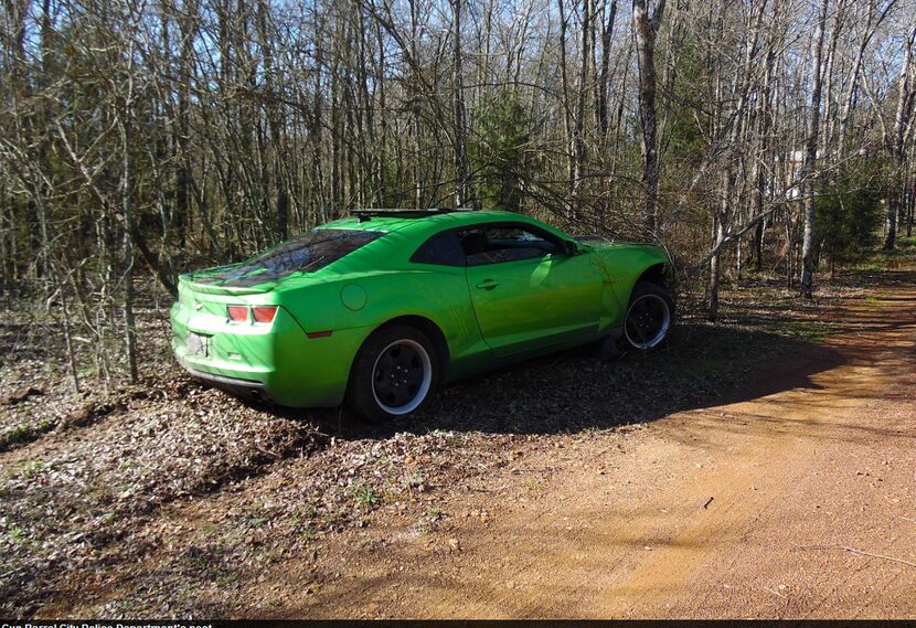 The vehicle left the roadway, drove over a fence and into a wooded area on private property.