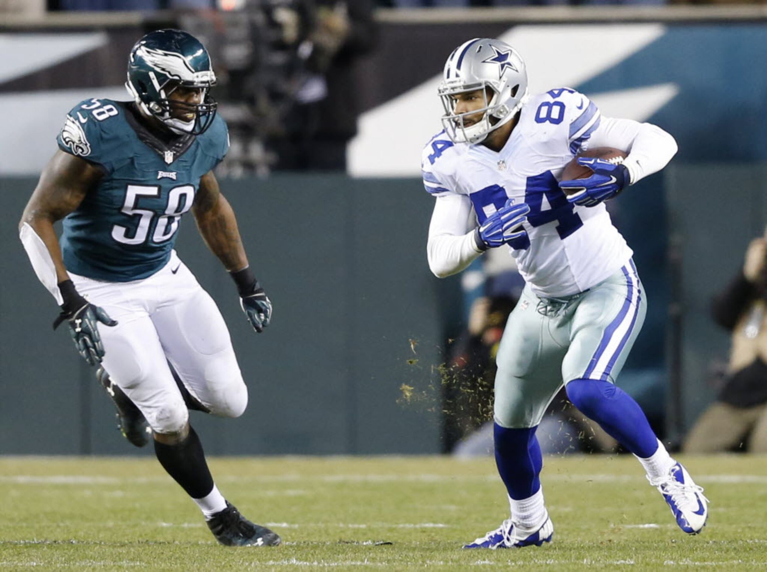 August 26th, 2017:.Dallas Cowboys tight end James Hanna (84).during an NFL  football game between the Oakland Raiders and Dallas Cowboys at AT&T  Stadium in Arlington, Texas. .Manny Flores/CSM Stock Photo - Alamy