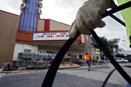  Workers began taking scaffolding inside the Lakewood last month (Nathan Hunsinger/Staff...