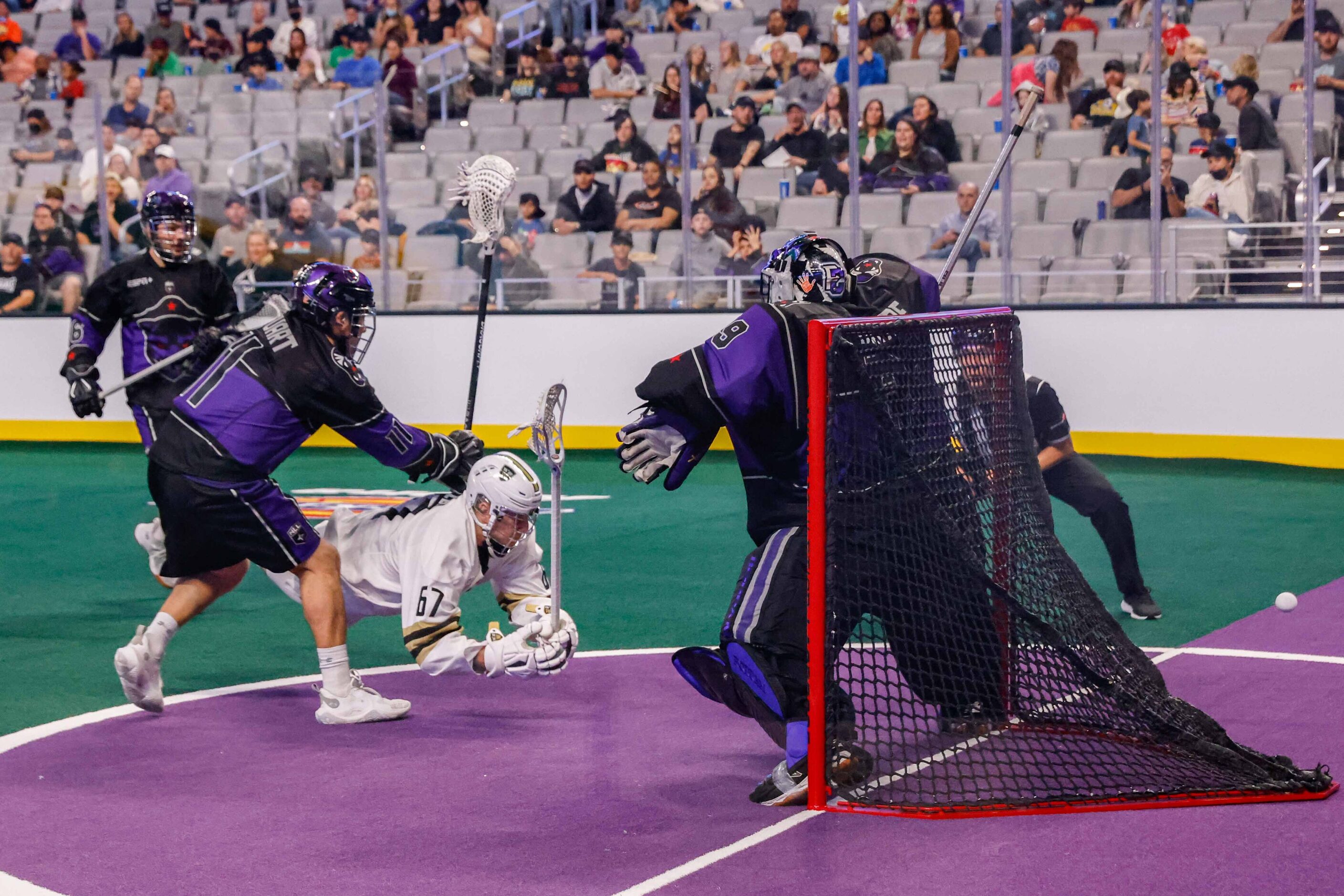 Vancouver Warriors Kyle Killen (67) attemps for a goal against Panther City during the...