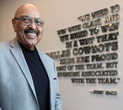 Larry Wansley, Cowboys security director, is photographed inside the team practice facility...