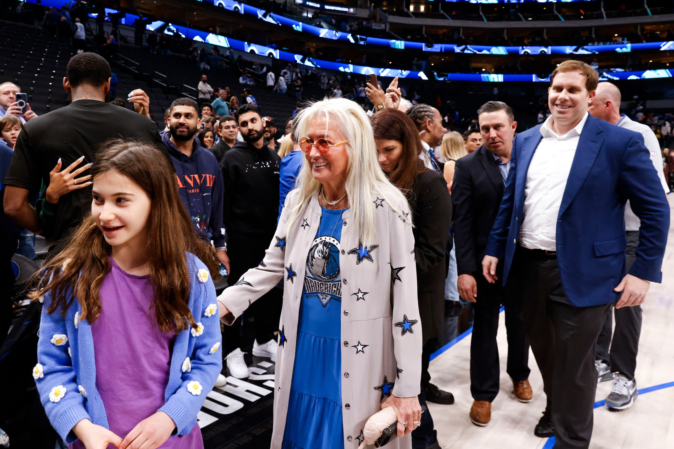 Miriam Adelson (center), controlling shareholder of the Las Vegas Sandals Corp., and her...