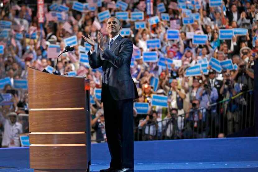 
President Barack Obama was re-nominated at the Democrats’ convention in Charlotte, N.C., in...