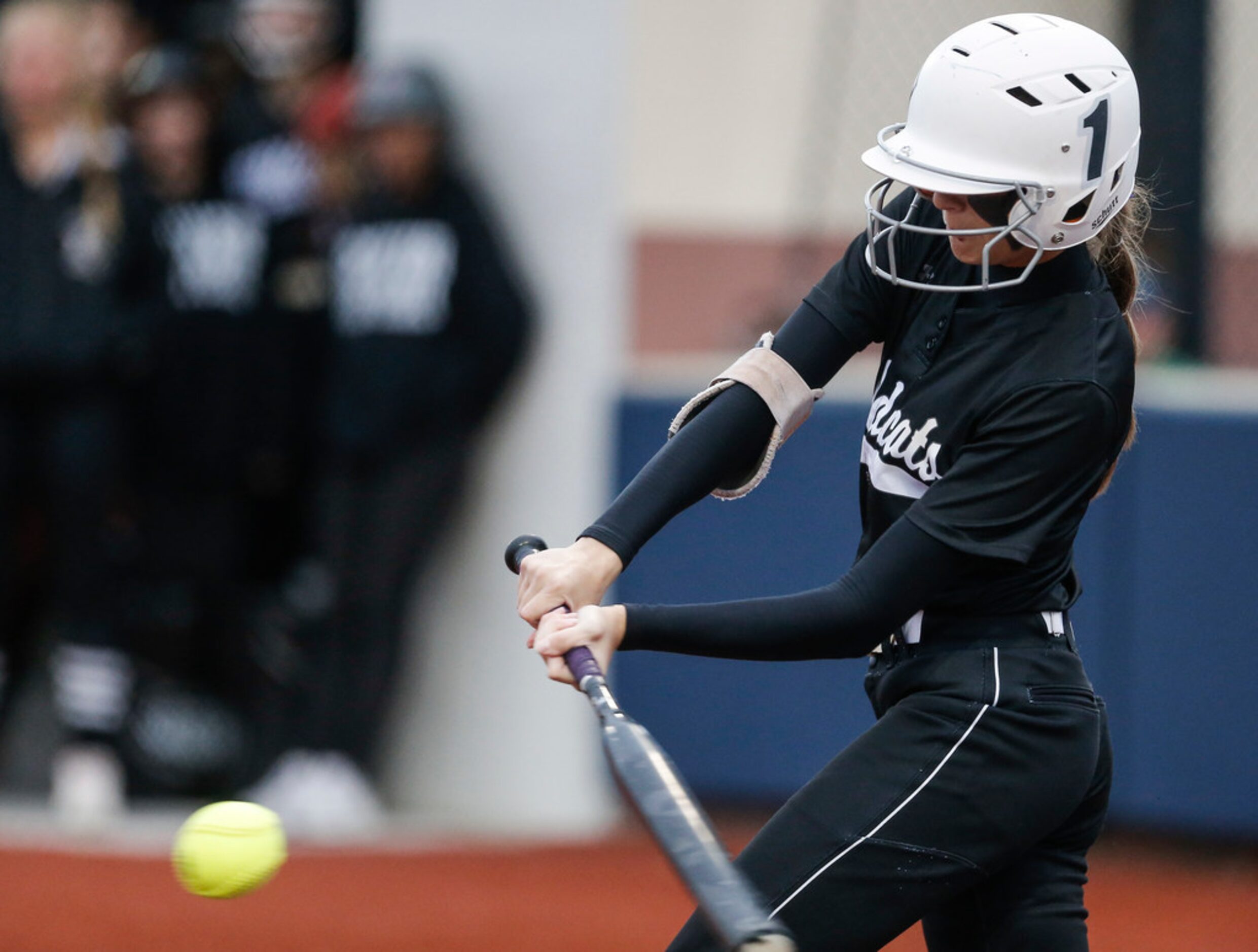 Denton GuyerÃs Morgan Medford makes contact for a double on during the second inning of a...