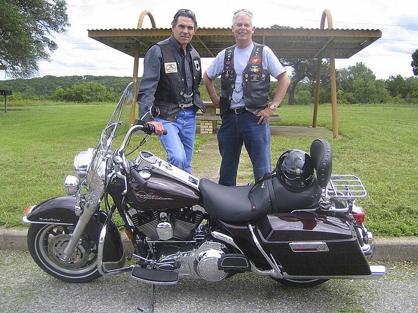 Gov. Rick Perry (left) and Jay Kimbrough rode together in May 2007 to mark the 40th...