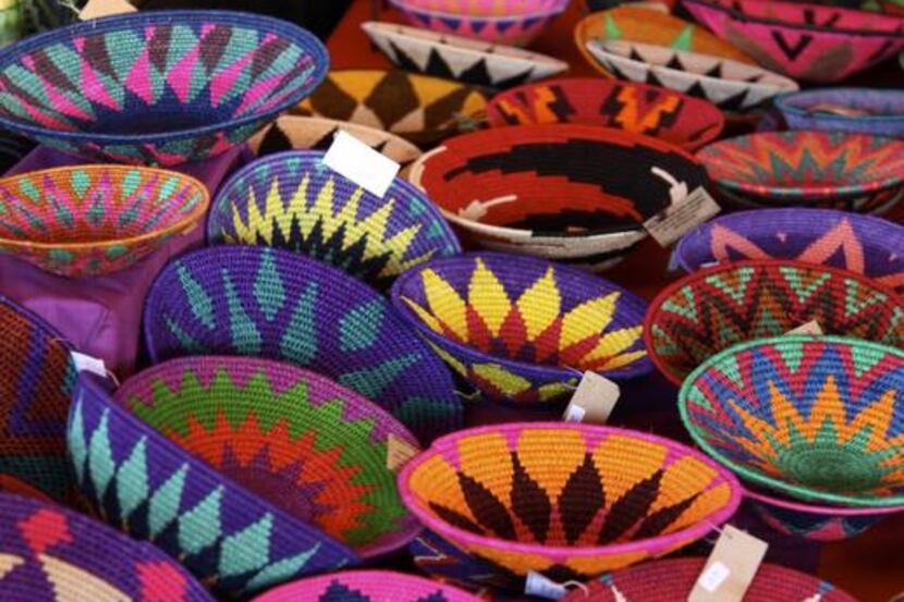 
Colorful handcrafted wire baskets are among the goods that will be for sale at the...