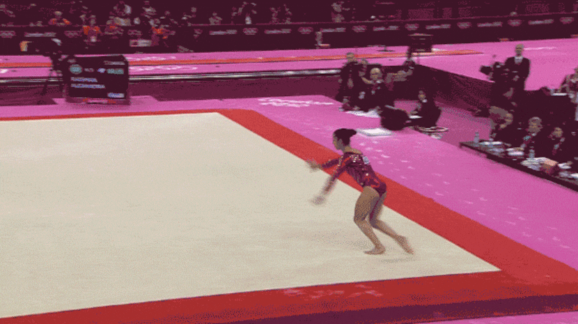 Aly Raisman's floor routine during the 2012 Olympics