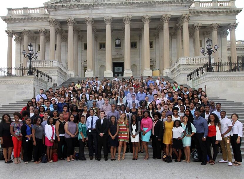 Eddie Bernice Johnson's summer interns gathered dozens of Democratic Congressional interns...