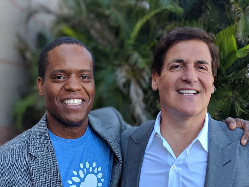 Dallas billionaire Mark Cuban and Beanstack co-founder Felix Lloyd pictured together. Cuban...