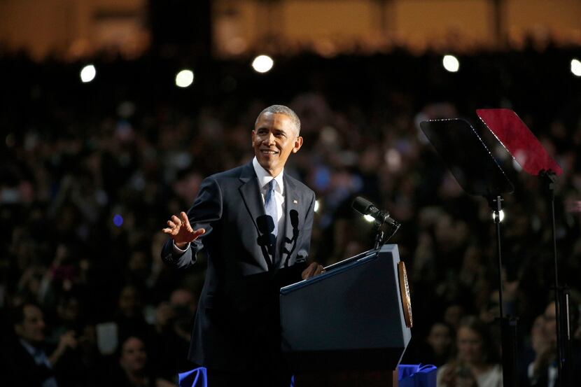President Barack Obama delivered his farewell speech in Chicago on Tuesday. 