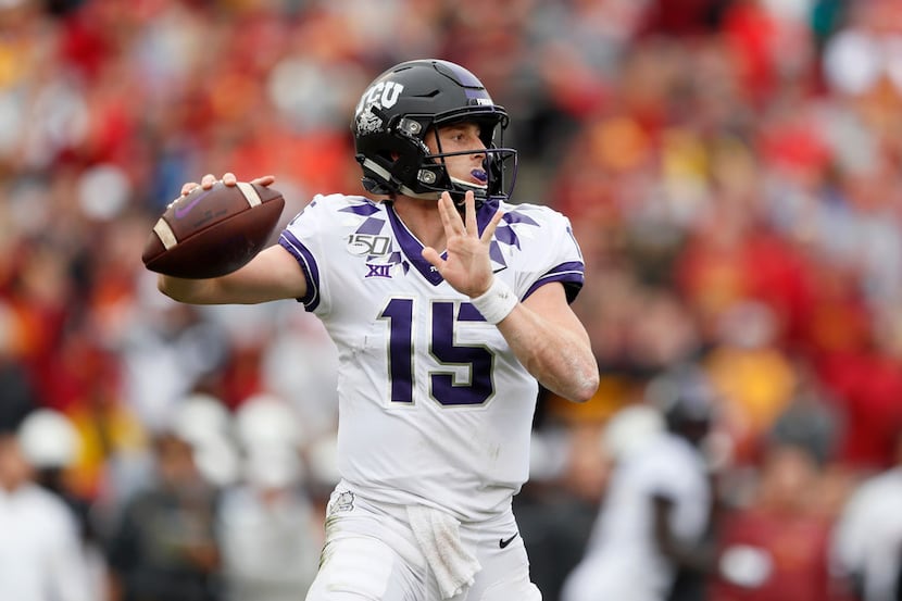 TCU quarterback Max Duggan is a question mark heading into the Frogs' game against the rival...