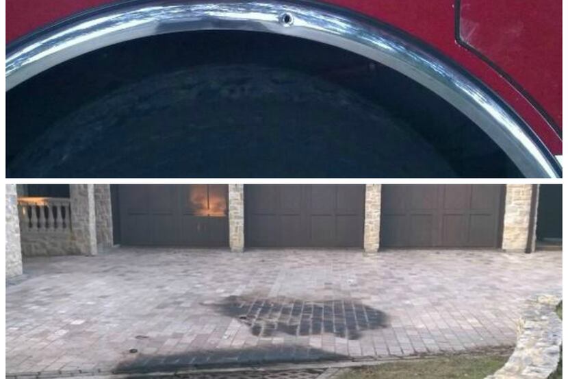 A bullet pierced the fender of a Dallas Fire-Rescue truck Monday when a man opened fire on...