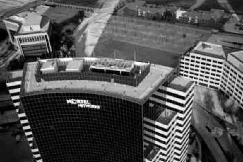 An aerial photograph shows the sprawling Nortel campus in Richardson. Most of the...