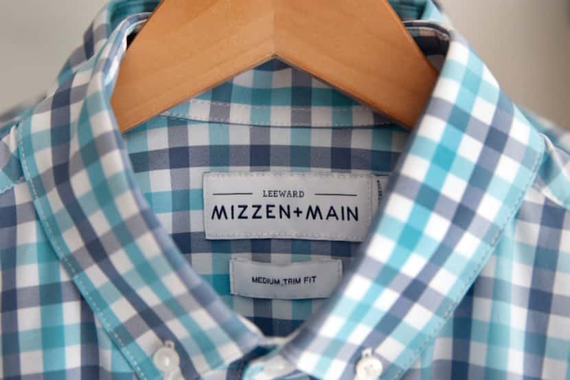 A Mizzen+Main shirt is on display at their flagship store in the West Village shopping...