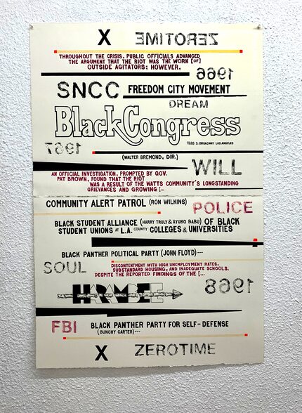 Keith Walsh's "Black Congress" is one of seven drawings by the Los Angeles-based artist at...