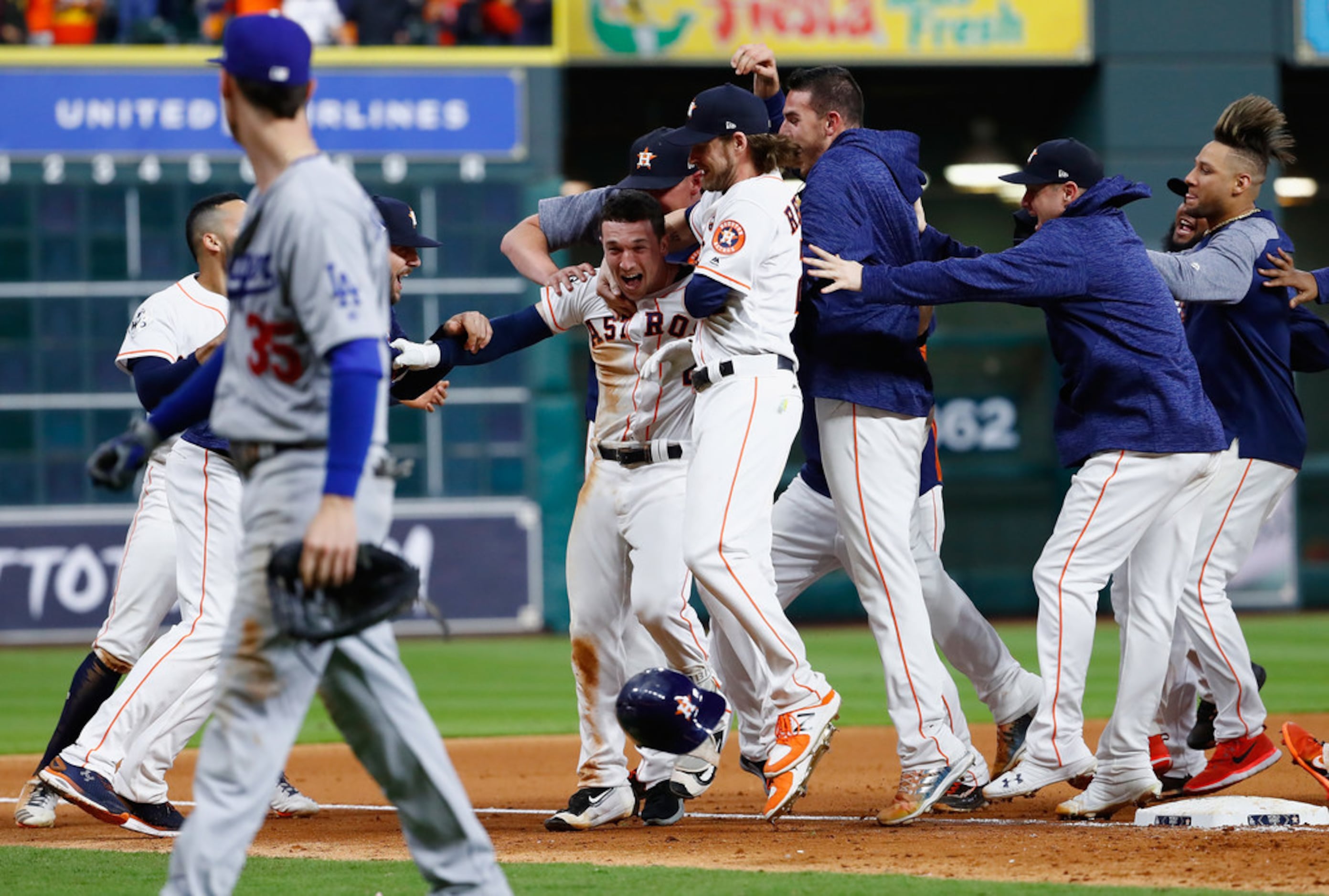 Dodgers and Astros fans brawl at Minute Maid Park in wild scene