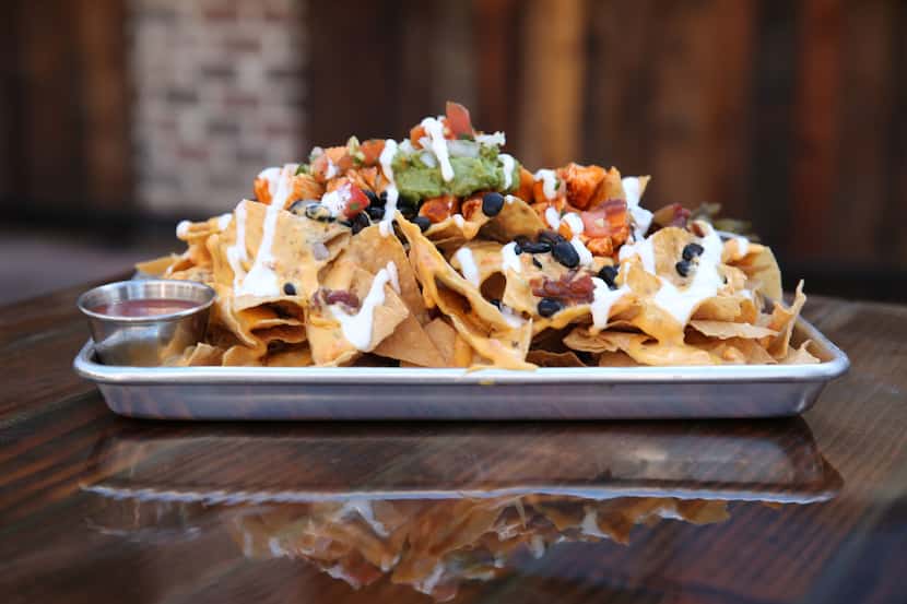 The Mile Wide Nachos at Little Woodrow's in Dallas on Sept. 12, 2016.