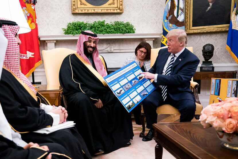  President Donald Trump discussed pending sales of weapons when he met with Crown Prince...