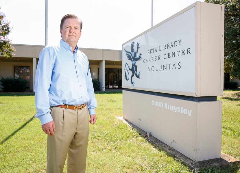 Jonathan Davis, owner of the now-defunct Retail Ready Career Center, stands outside the...