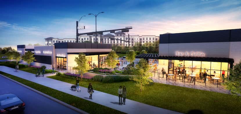 The new building under construction in The Gate development in Frisco will include retail...