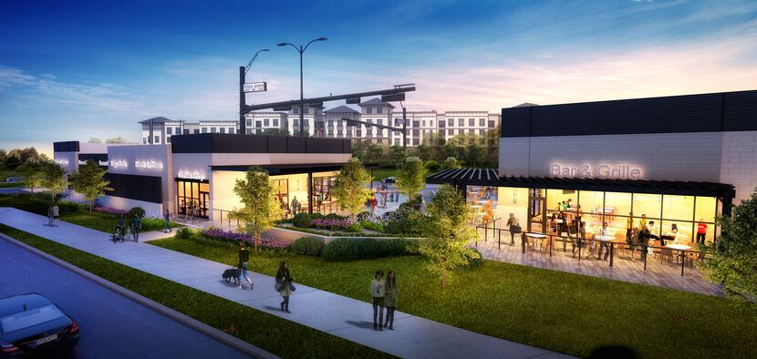 The new building under construction in The Gate development in Frisco will include retail...