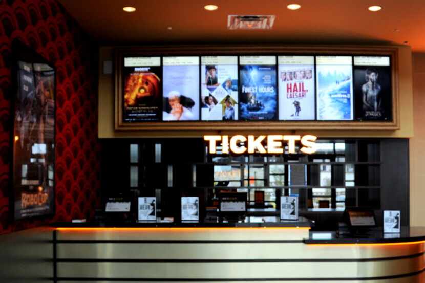 Guests will line up at the ticket stand in the lobby at Alamo Drafthouse Cinema Dallas...