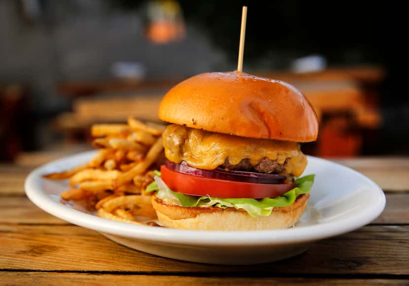 Grass-Fed Chuck Burger made with 44 Farms beef is served at Meddlesome Moth in Dallas